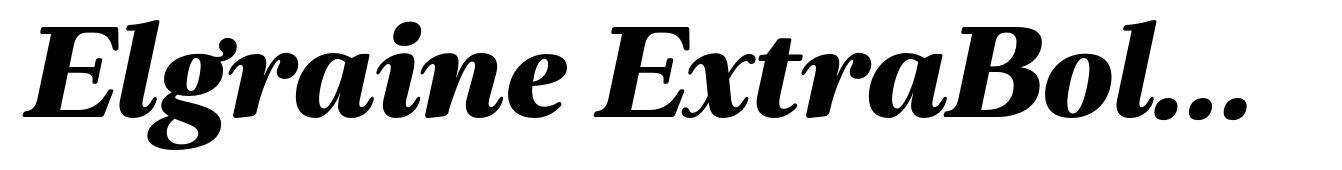 Elgraine ExtraBold Italic